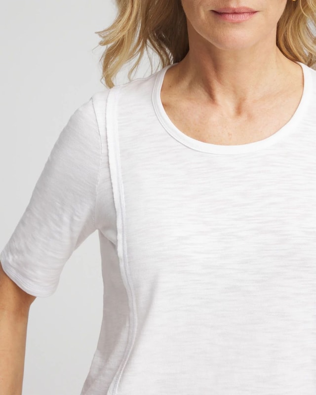 Slub Paneled Elbow Tee - image 4